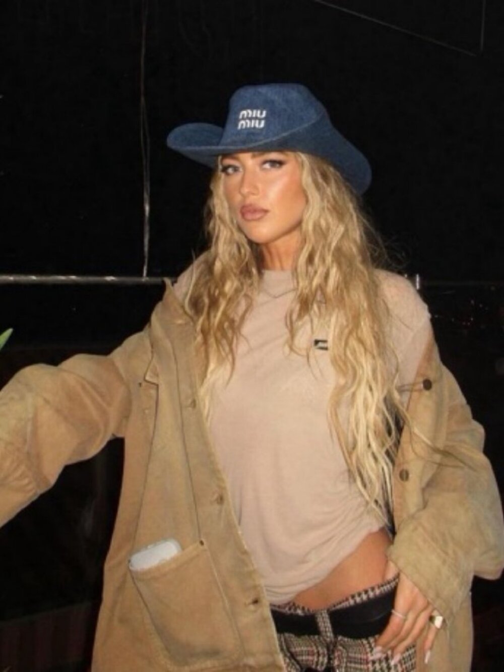 Miu Miu Jean Cowboy Hat One Size